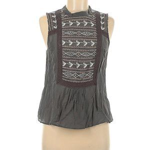 Tiny Sleeveless Blouse, M, Gray